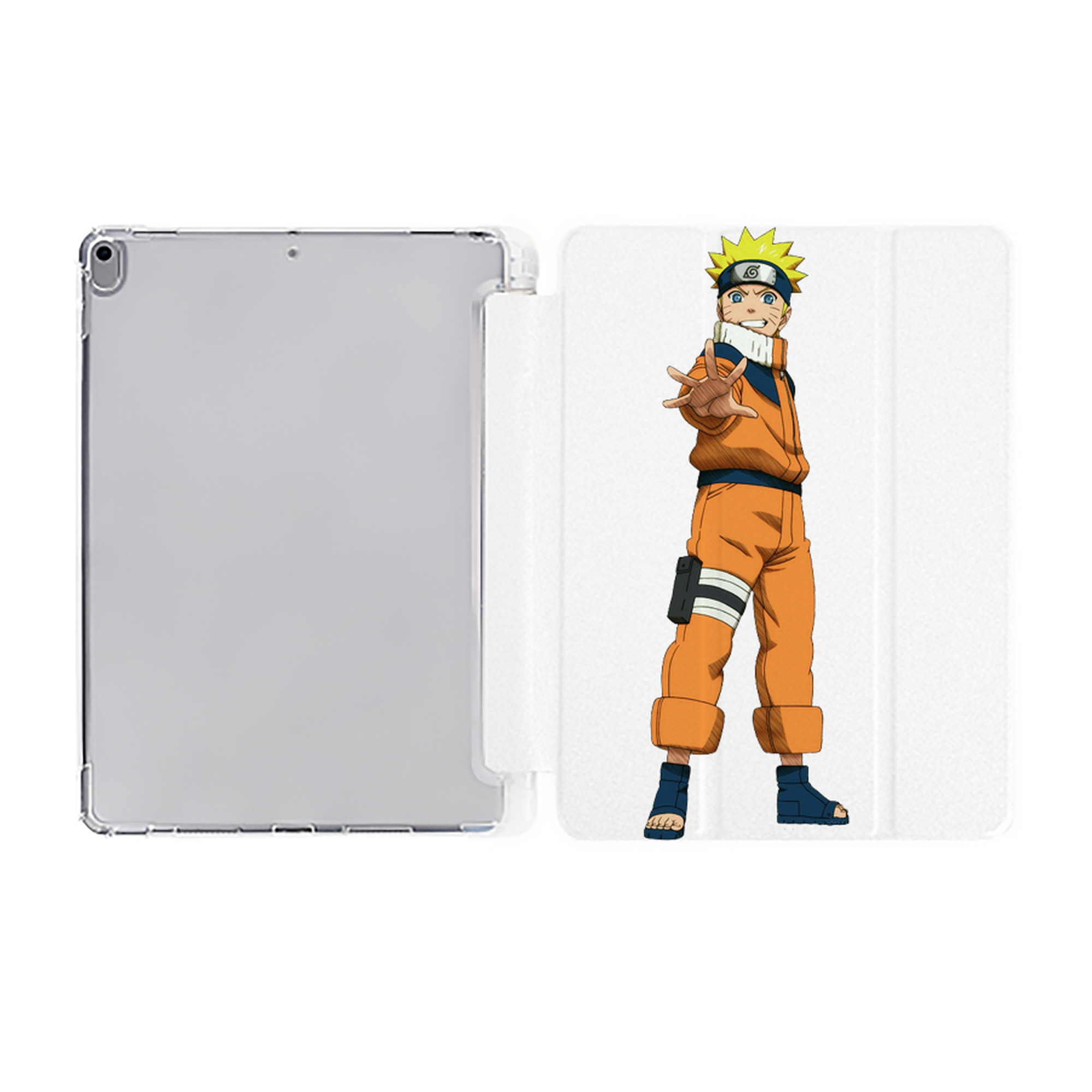 （画像用） NARUTO -ナルト- うずまき ナルト Uzumaki Naruto IPad ケース ペン収納付き 三つ折りスタンド PUレザー×シリコン 対応機種9.5/10.5/10.9インチ
